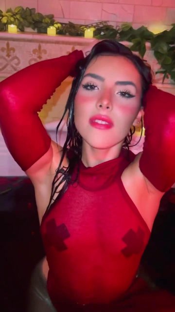 Andrea Botez Nipple Pasties Wet Bodysuit Video Leaked